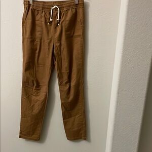 Casual Brown Corduroy Pants Straight-Leg